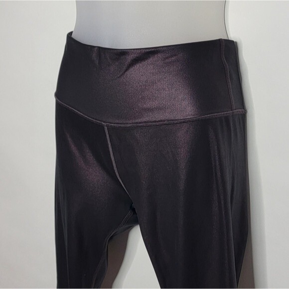 Athleta Elation Ultra High Rise Shimmer Leggings Powervita Burgundy - Picture 6 of 8